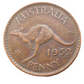 George VI, Australia 1952 Penny  Coin