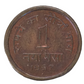 India- Rare 1 Naya Paisa 1957 UNC, Patina Coin      KM# 8