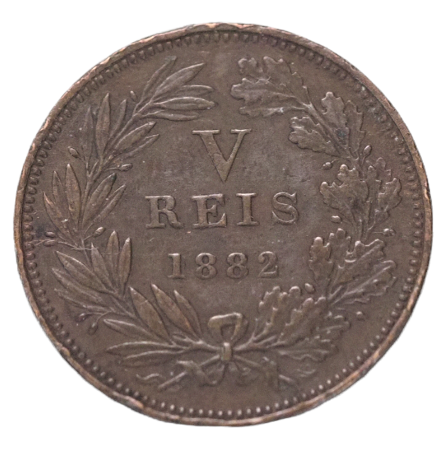 Portugal, Luis I,  V Reis 1882  KM# 525 Coin