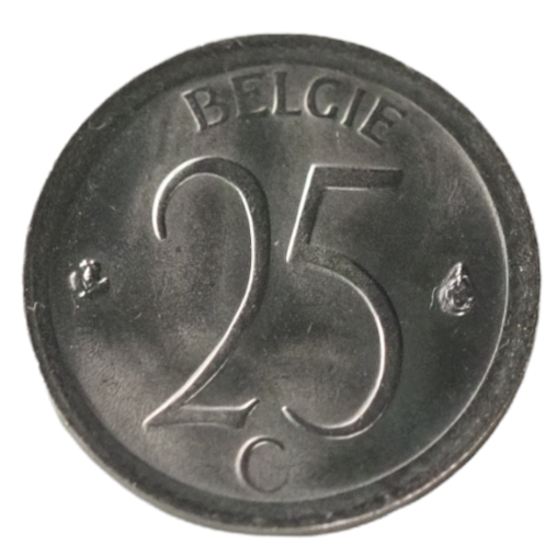 25 Centimes, Belgium 1970 Coin