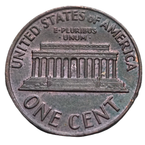 1969  Lincoln   One  Cent  USA,  Toned  Coin