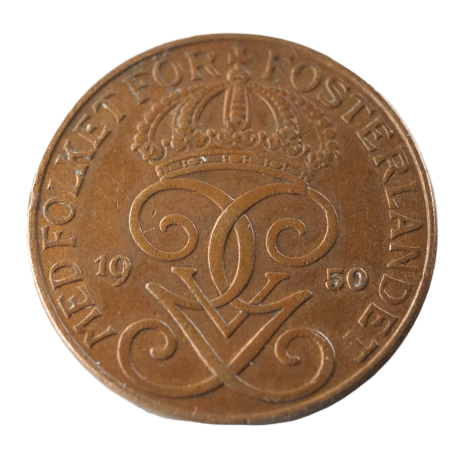 5 Fem Ore , Sweden 1950 Coin