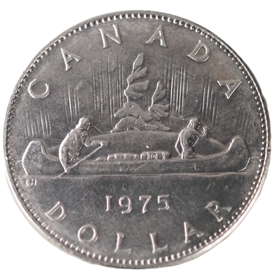 1975 Canadian $1 Voyageur Dollar Coin