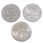 Coins,  Italy Set: 1954; 1955- 1 Lira, 1970- 2 Lire