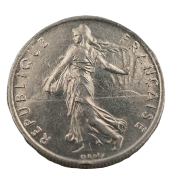 1/2 Half Franc Coin,  France 1976