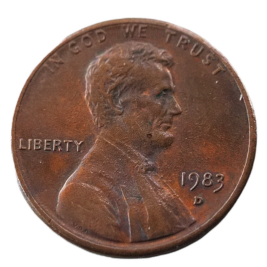 1983 D , Lincoln Memorial One Cent  Coin  USA