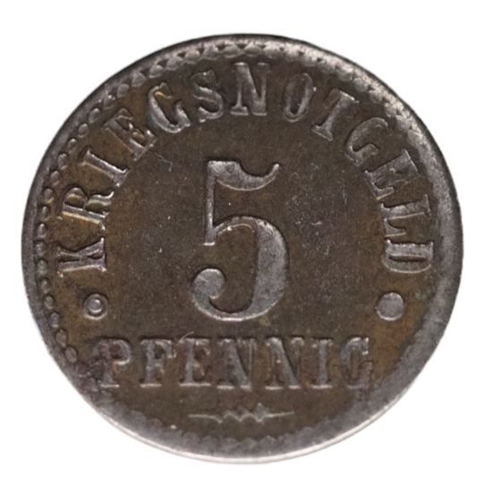 5 Pfennig- Northeim (notgeld),(Prussian province of Hanover), Germany 1918 Coin,  F#385,4