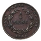 BRITISH INDIA 1/4 Cent 1845,  Rarity R1, Coin