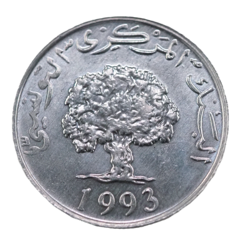 Tunisia, 5 Millim 1993 Coin   UNC