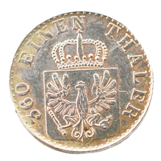 Germany 1 Pfenning- Kingdom of Prussia- off Metal Strike( Nickel)- 1865A UNC Coin