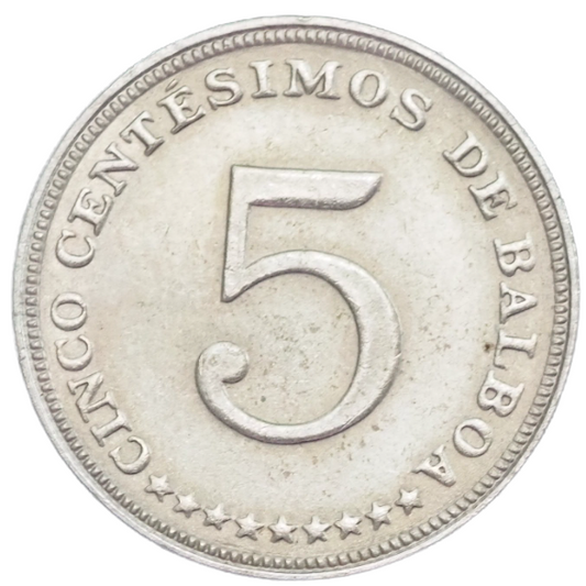 Panama 5 Centesimos De Balboa 1966  Coin     KM# 23.2