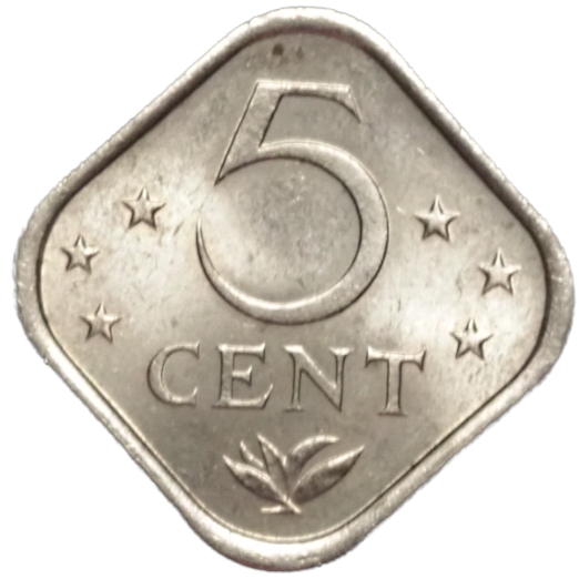 Netherlands  Antilles  5 Cents 1975  UNC  Coin   KM# 13