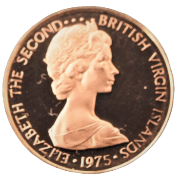 1975 FM British Virgin Islands 1 Cent ULTRA CAMEO Coin  KM# 1