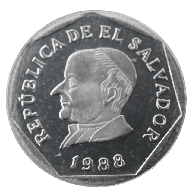 El Salvador 25 Centavos 1988 Coin,  KM# 157