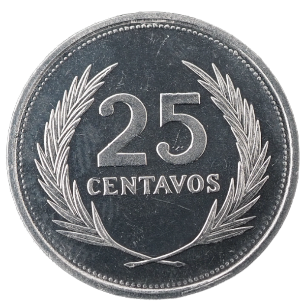 El Salvador 25 Centavos 1988 Coin,  KM# 157