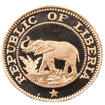 Liberia, One Cent/  The Love of Liberty Brought Us Here  PROOF Coin   KM# 13