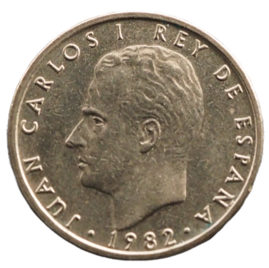 Spain 100 Pesetas  Juan Carlos I ' CIEN" Coin 1982- 1990 KM# 826