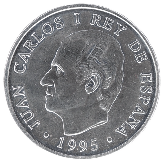 Spain,  Juan Carlos I European Union Council  Silver  ( 0.925 )  2000 Pesetas 1995 UNC  Coin  KM# 954