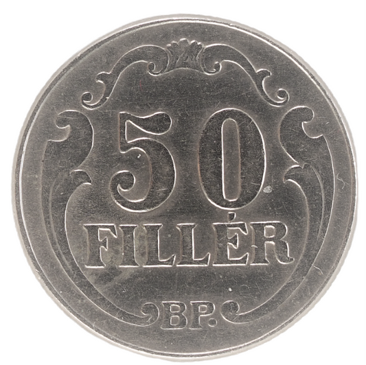 50 Filler Hungary 1926 Coin   KM# 509