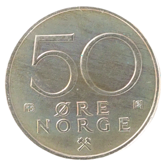 50 Ore Norway 1974 Coin    KM# 418