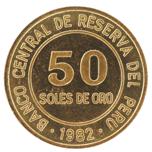 Peru 50 Soles De Oro 1982 UNC Coins  KM# 273