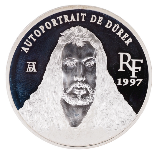 10 Francs,  1  1/2 EURO France 1997,  Autoportrait De Durer Coin  KM# 1298