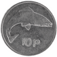 10 Pence Ireland 1980 Coin, Salmon, Irish Harp   KM# 23