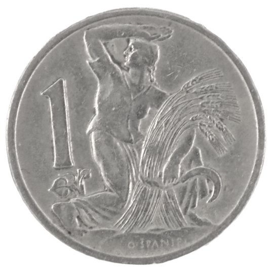 Czechoslovakia 1 Koruna 1922. Krona. Korona Lion Big Size Coin.  KM# 4