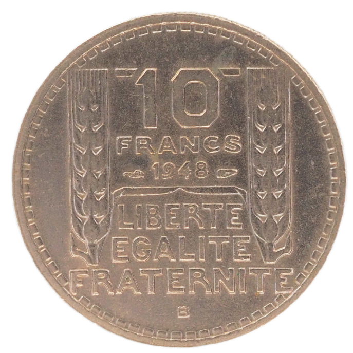 10 Francs France,  1948B  Type Turin Coin   #4207