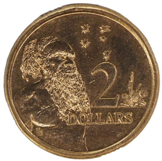 1988 Australian Two Dollar $2 Coin,  Aboriginal Elder "HH"- UNC