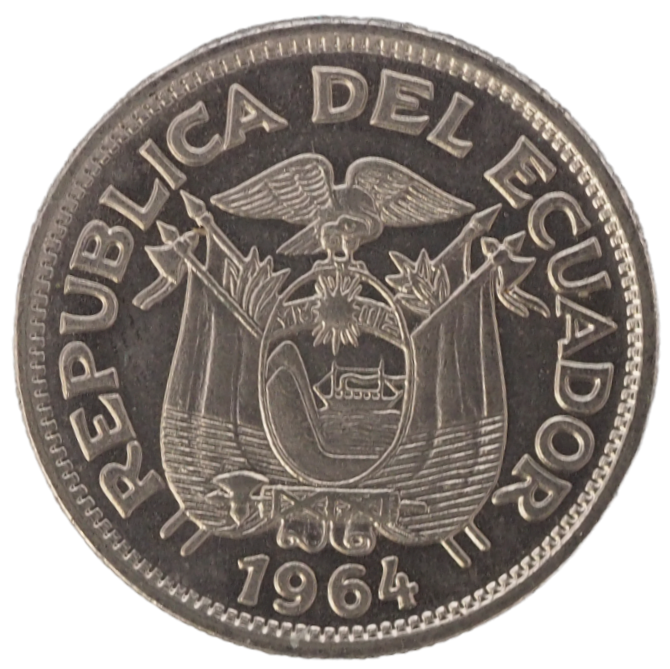 Ecuador 1 Sucre 1964 UNC  Coin   KM#78B