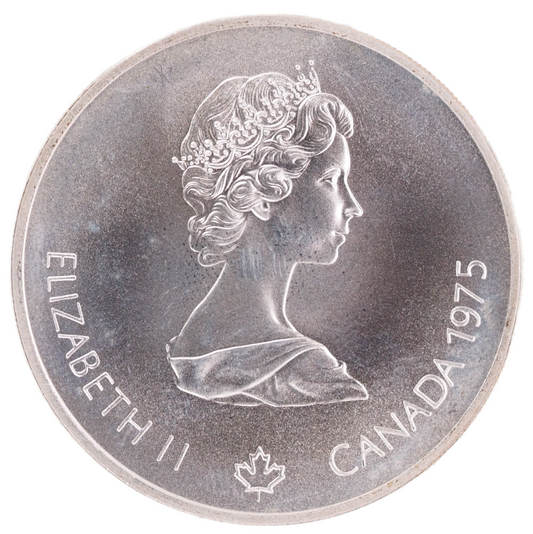 5 Dollars- Elizabeth II, Canada  1976 Montreal , Olimpiade XXI,  Proof  Silver (.925) Coin