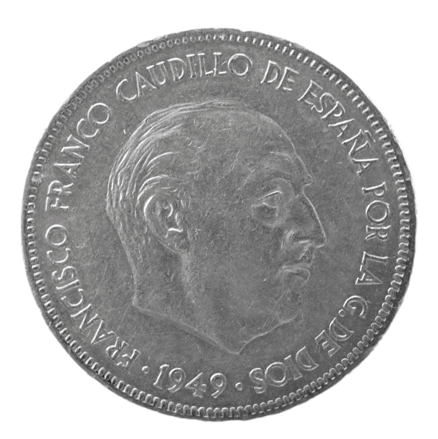 5 Pesetas Spain 1949 (50)  Coin    KM# 778