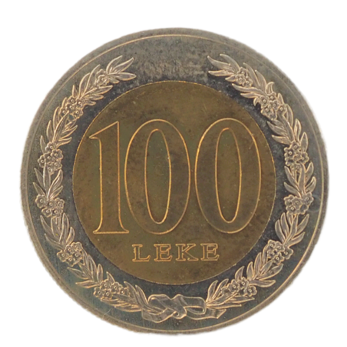 Coin  Albania 100 Leke, Queen Teuta Motif 2000  UNC   KM# 80