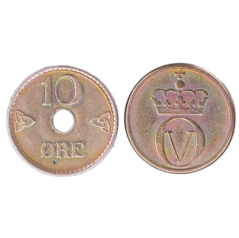 1945 ; 1961 - 10 Ore Coins of Norway