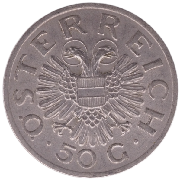 Austria, 50 Groschen 1935 Osterreich  UNC  Coin    KM# 2854