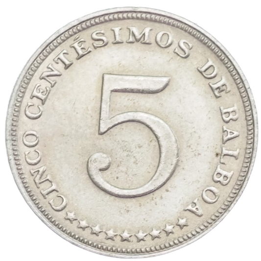 Panama 5 Centesimos De Balboa 1966 Coin KM# 23.2