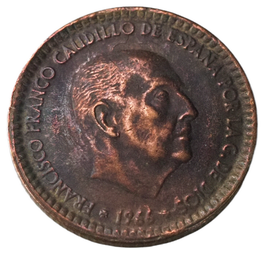 Spain 1 Peseta 1966 Toned Coin