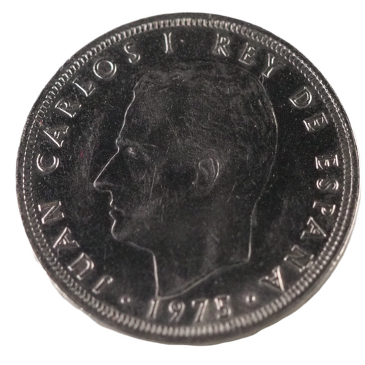 Spain 25 Pesetas 1975/80 Cameo Proof Una Grande Libre Coin