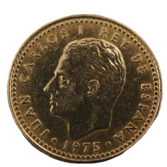 Una Peseta 1975 Star 78 Coin Spain Francisco Franco
