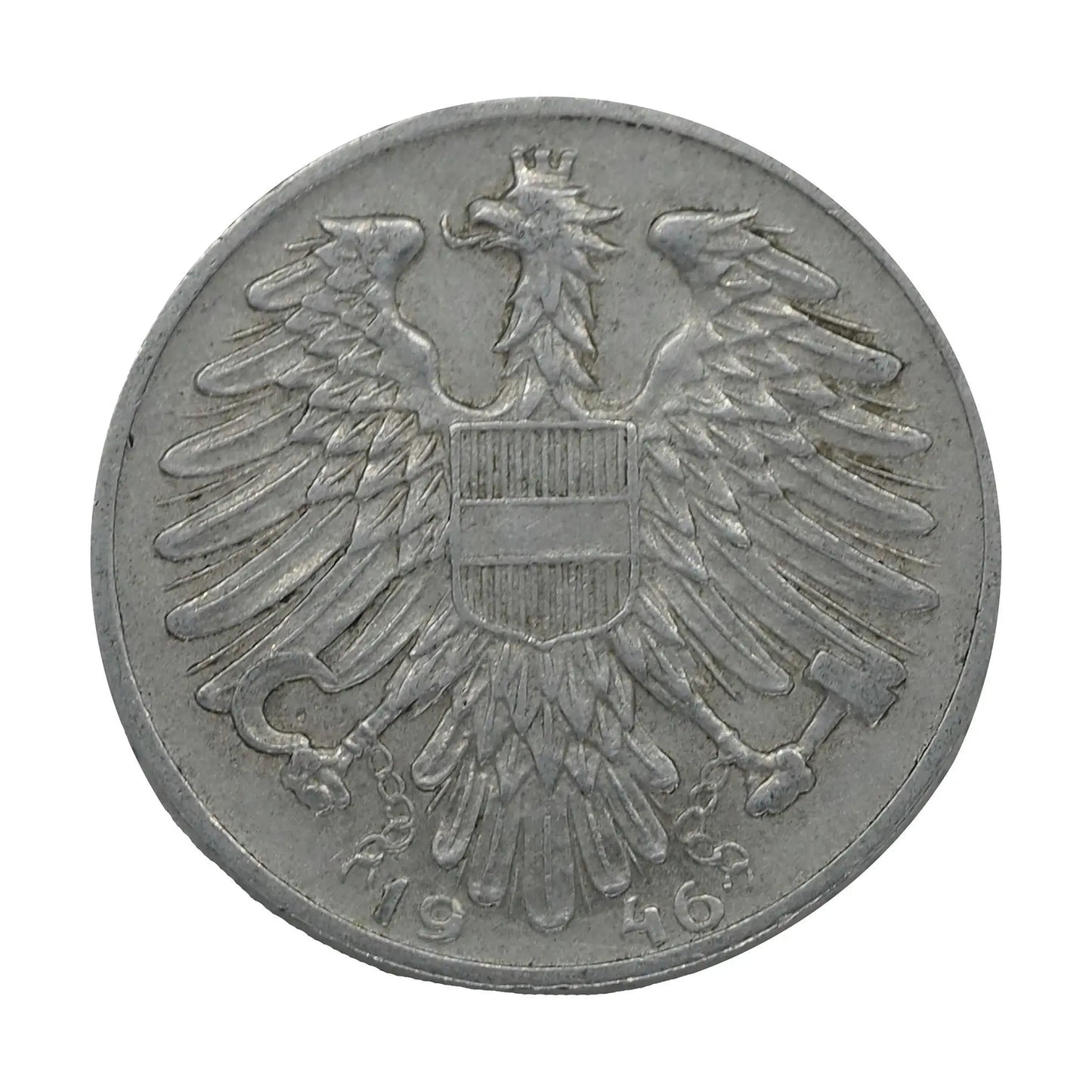 1 Schiling , Austria 1946 Aluminium Coin N#739