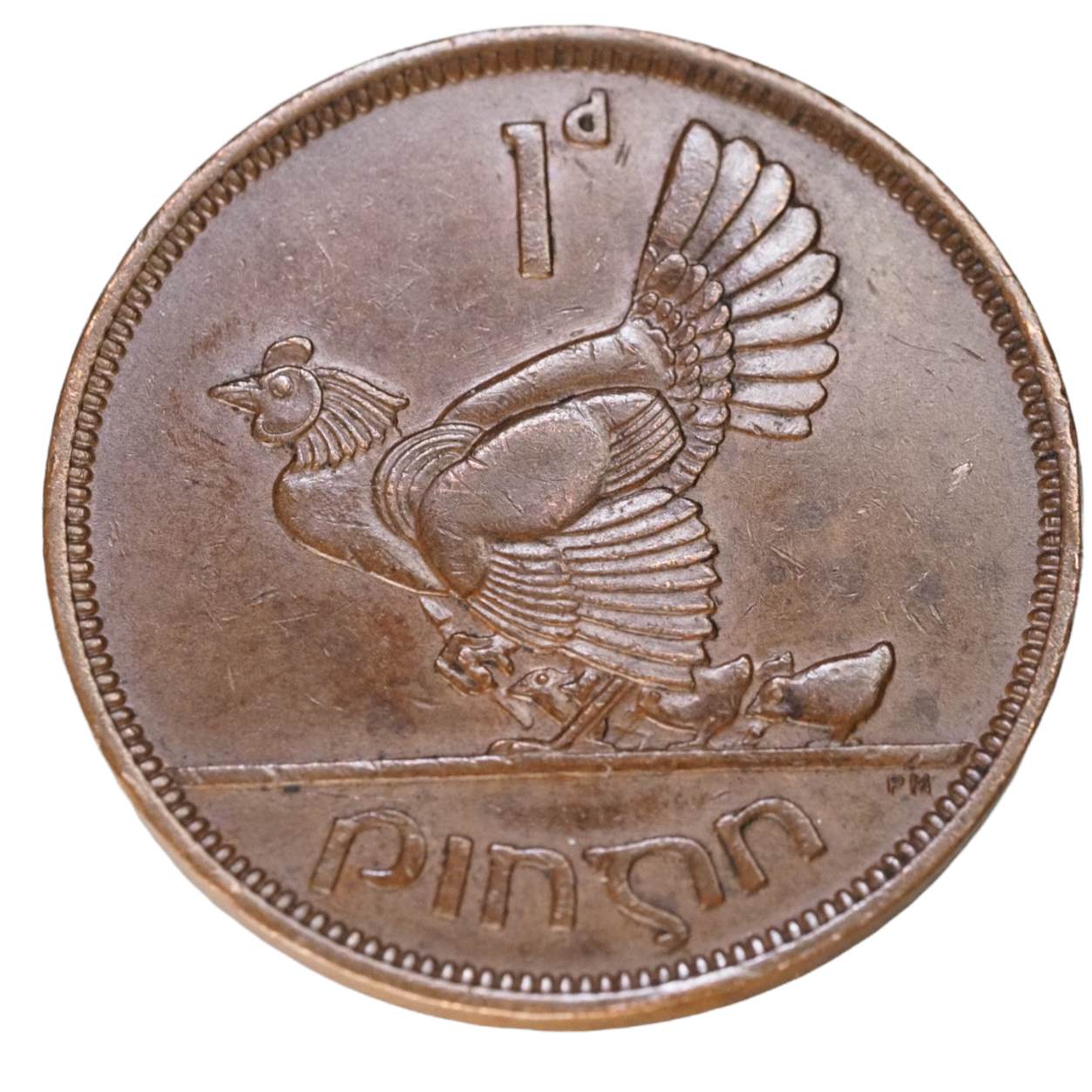 1 d Pingin ,Ireland 1942 Coin  XF World Coin Bronze #K1301